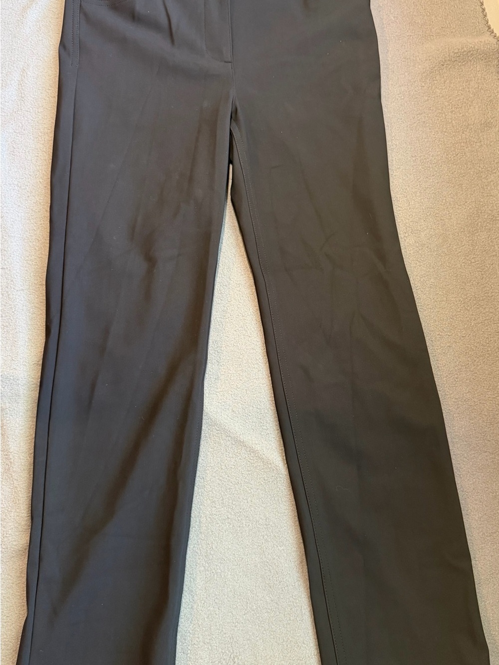 Theory Straight-Leg Black Dress Pants